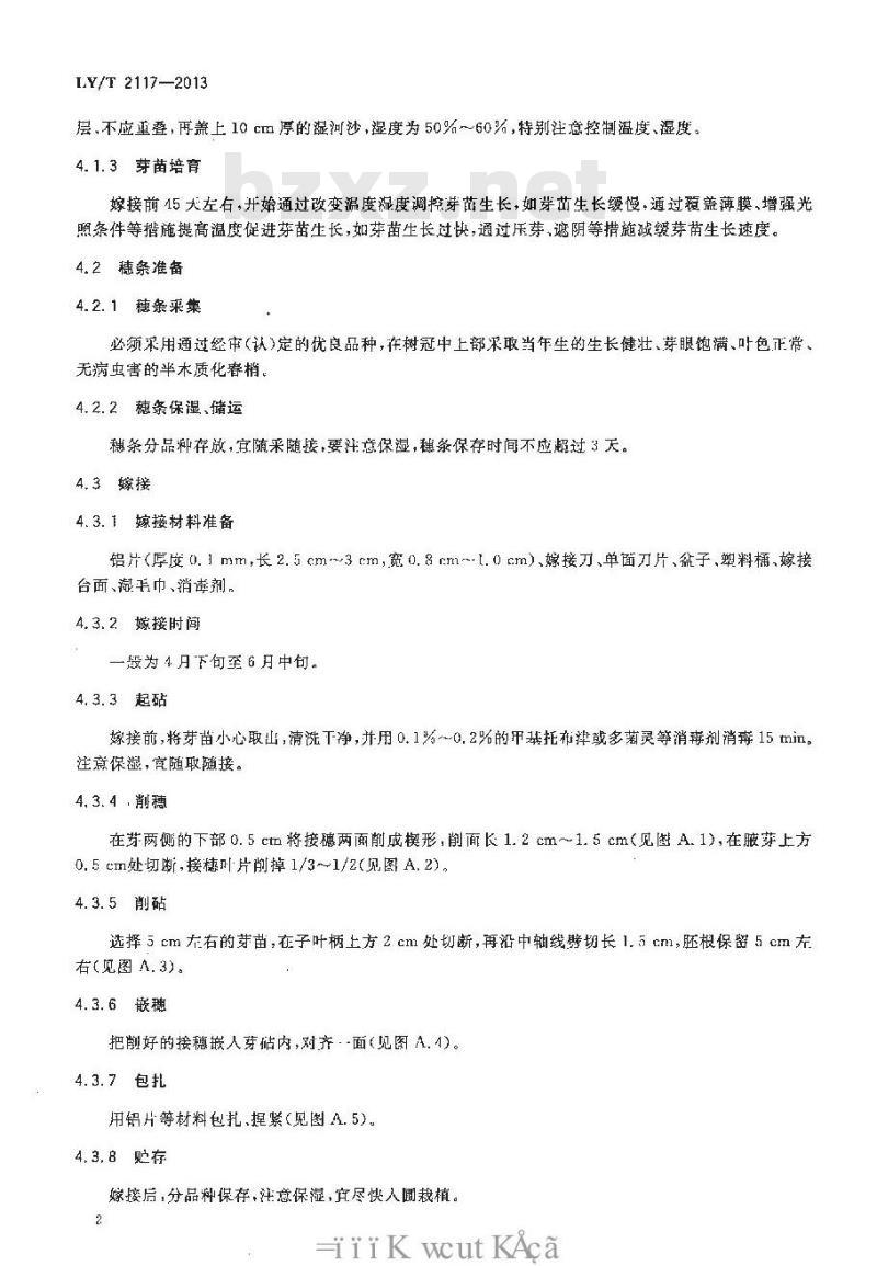 LY/T 2117-2013 油茶无性系芽苗砧嫁接技术规程