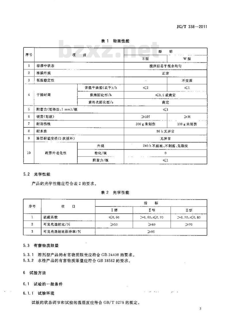 JG/T 338-2011 建筑玻璃用隔热涂料