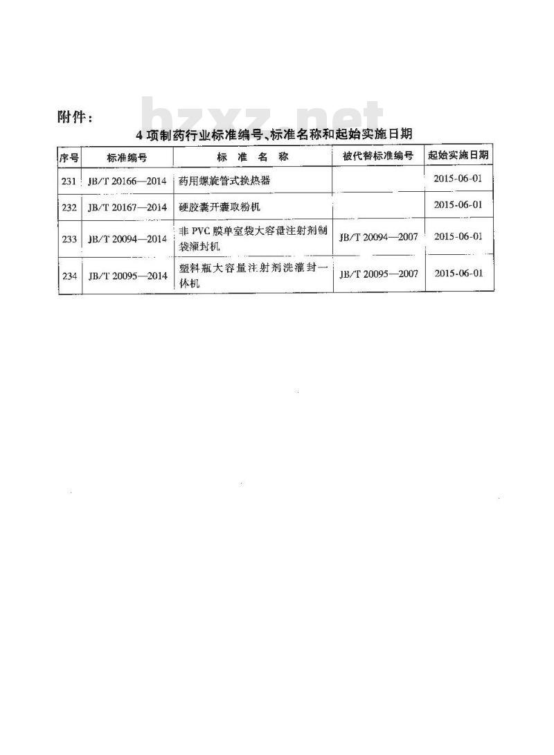 JB/T 20166-2014 药用螺旋管式换热器