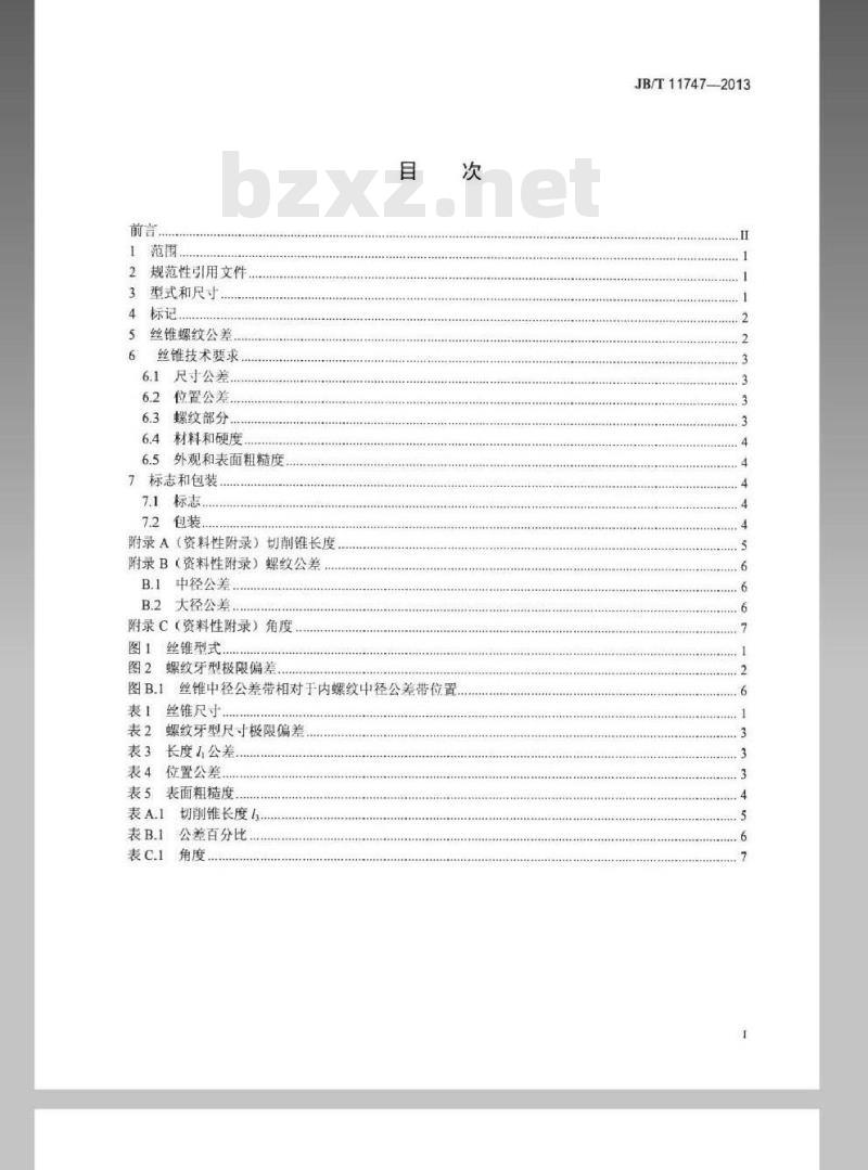JB/T 11747-2013 抽油杆螺纹丝锥