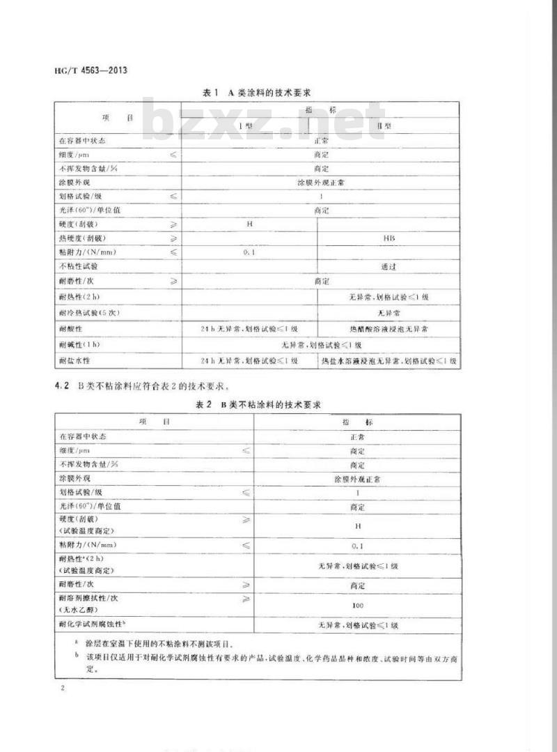 HG/T 4563-2013 不粘涂料