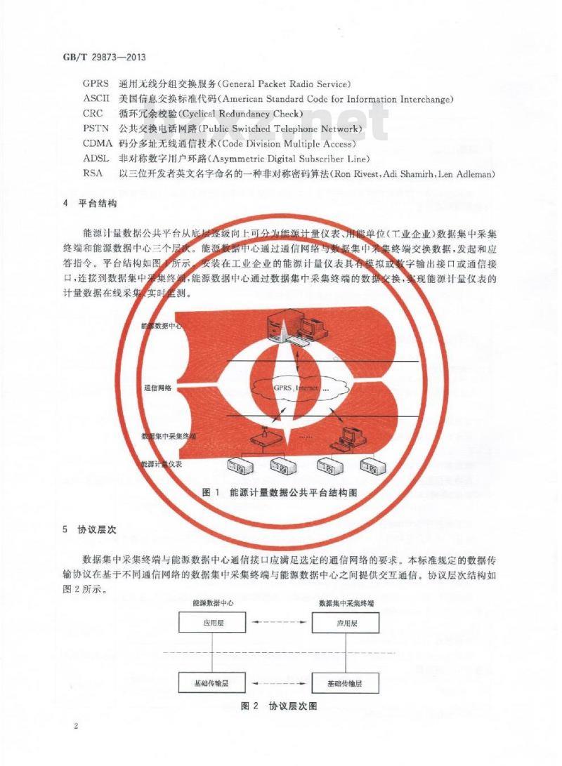 GB/T 29873-2013 能源计量数据公共平台数据传输协议