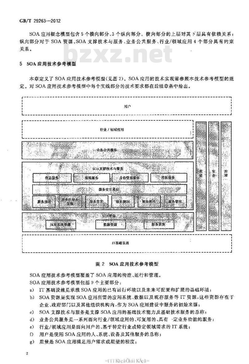 GB/T 29263-2012 信息技术 面向服务的体系结构 SOA 应用的总体技术要求