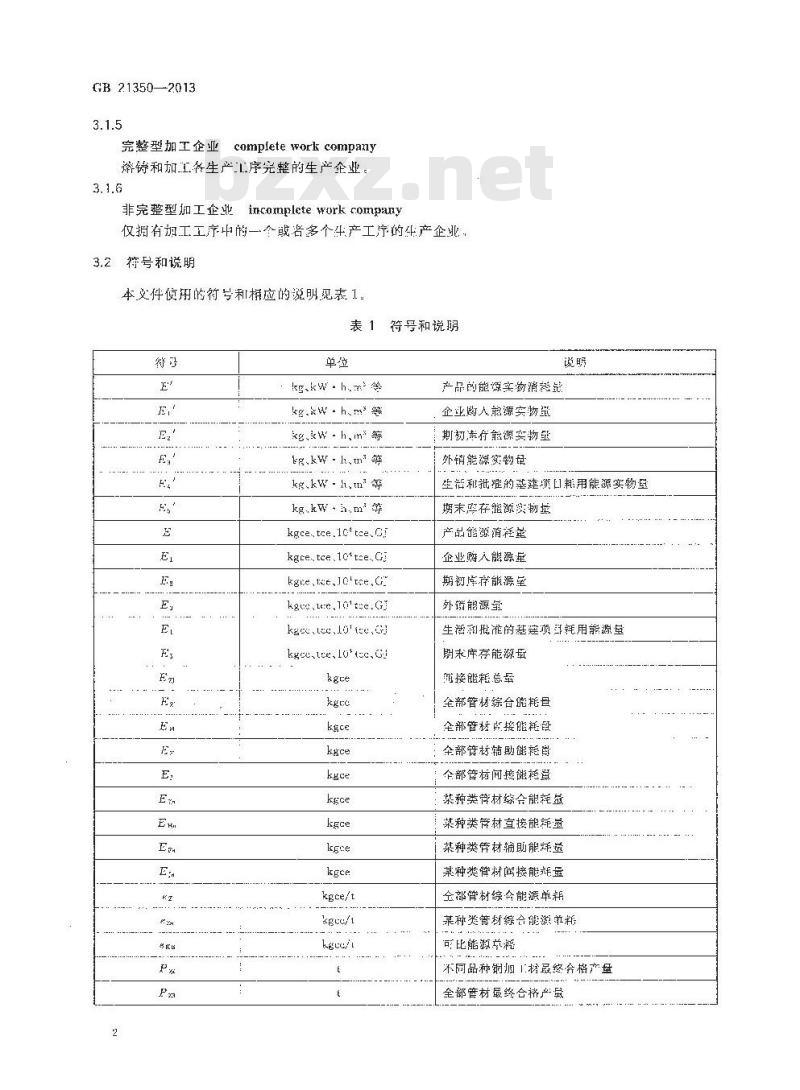 GB 21350-2013 铜及铜合金管材单位产品能源消耗限额