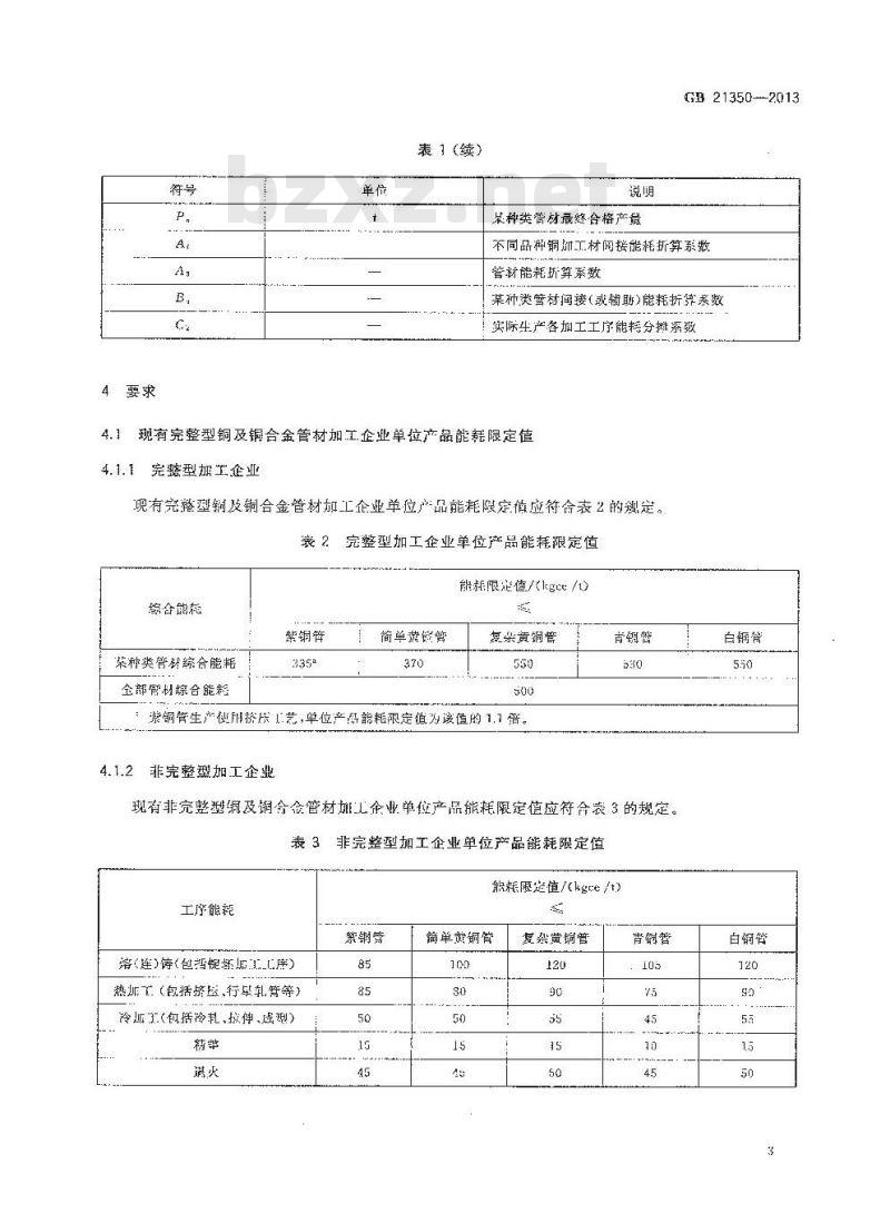 GB 21350-2013 铜及铜合金管材单位产品能源消耗限额