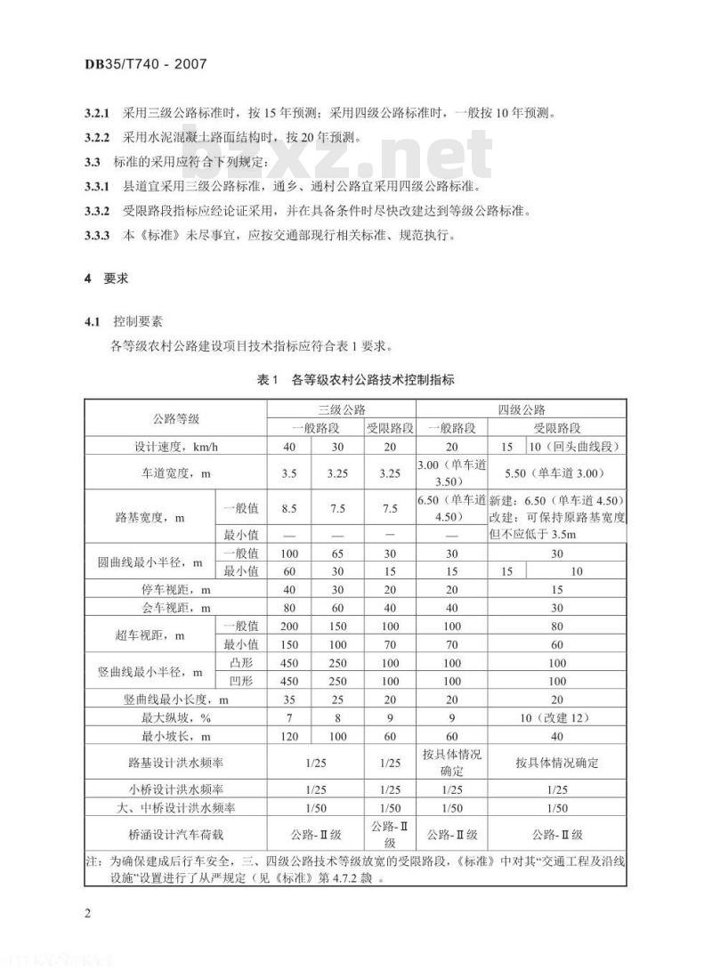 DB35/T 740-2007 福建省农村公路工程建设标准