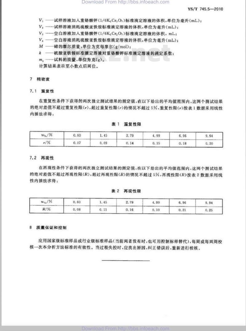 YS/T 745.5-2010 铜阳极泥化学分析方法 第5部分 碲量的测定 重铬酸钾滴定法