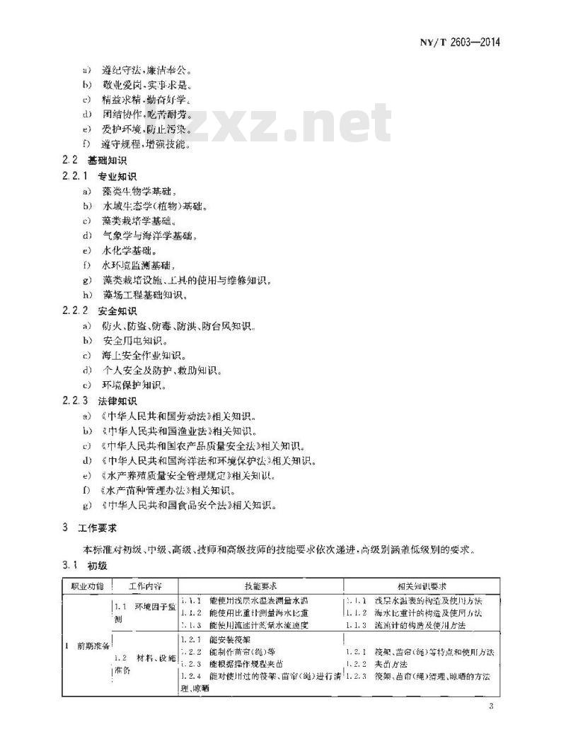 NY/T 2603-2014 大型藻类栽培工