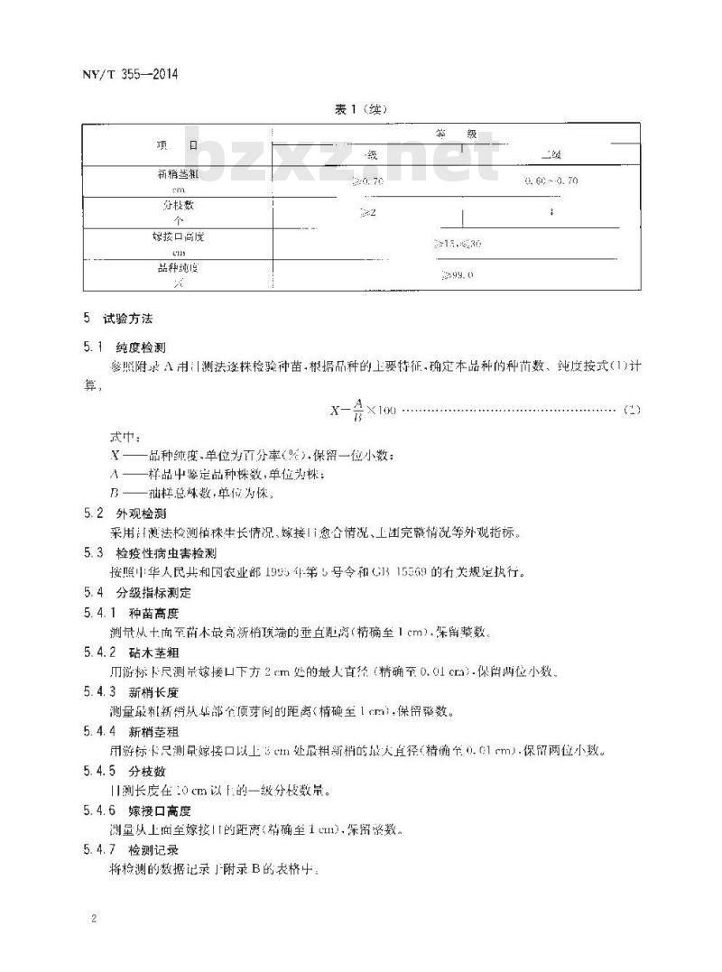 NY/T 355-2014 荔枝 种苗