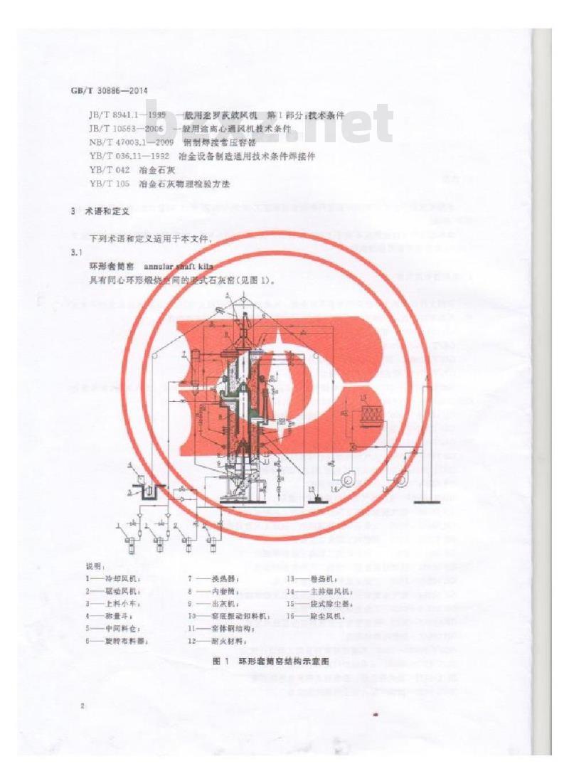 GB/T 30886-2014 环形套筒窑