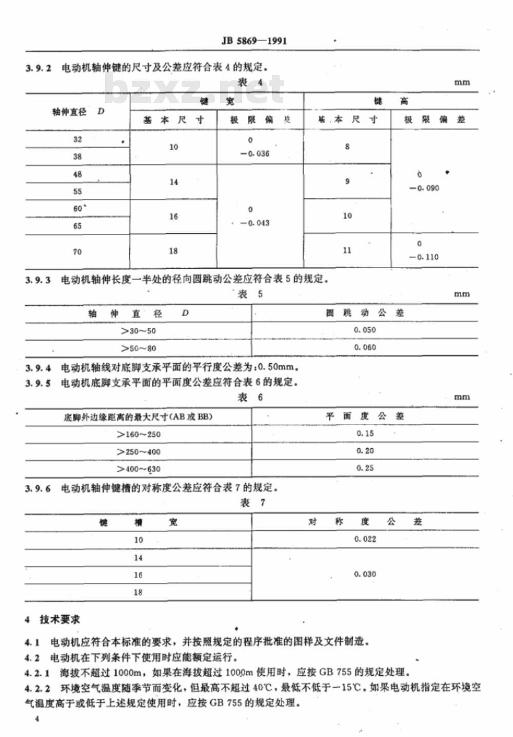 JB 5869-1991 YBZS系列起重用隔爆型双速三相异步电动机 技术条件