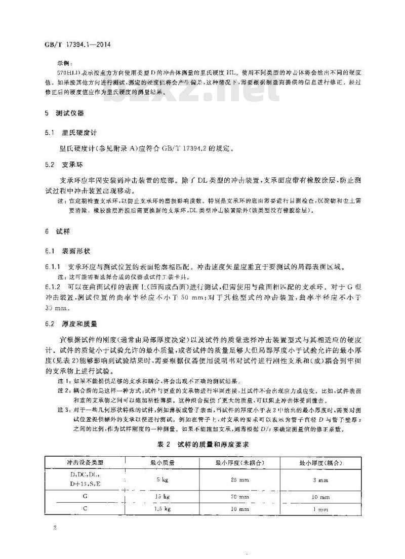 GB/T 17394.1-2014 金属材料 里氏硬度试验 第1部分 试验方法