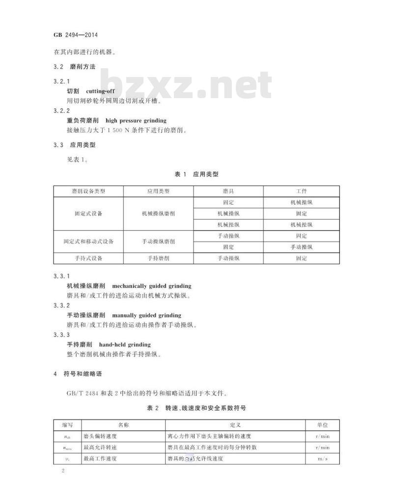 GB 2494-2014 固结磨具 安全要求