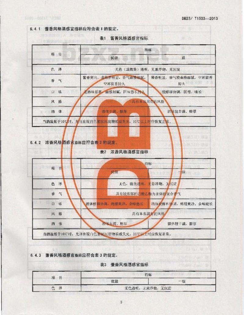 DB23/T 1503-2013 地理标志产品 北大仓酒