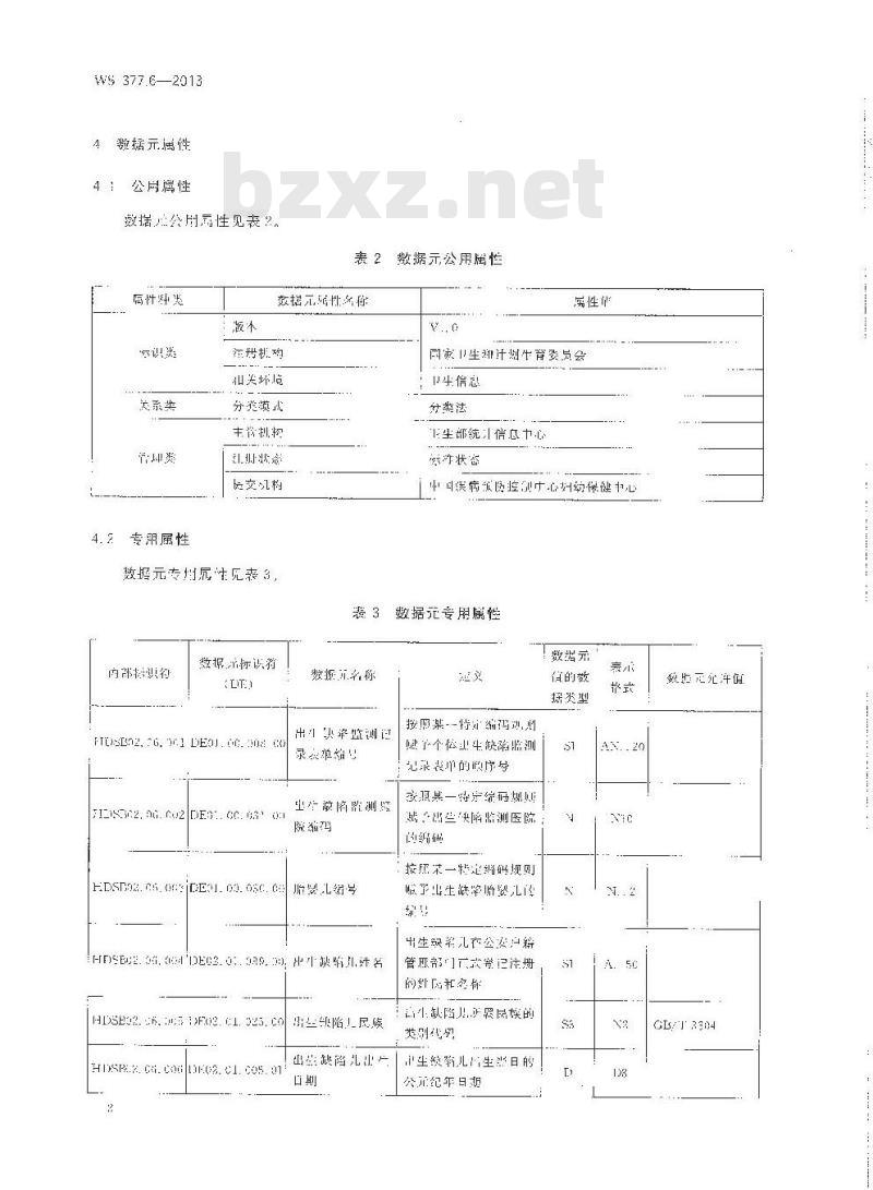 WS 377.6-2013 妇女保健基本数据集 第6部门：出生缺陷监测