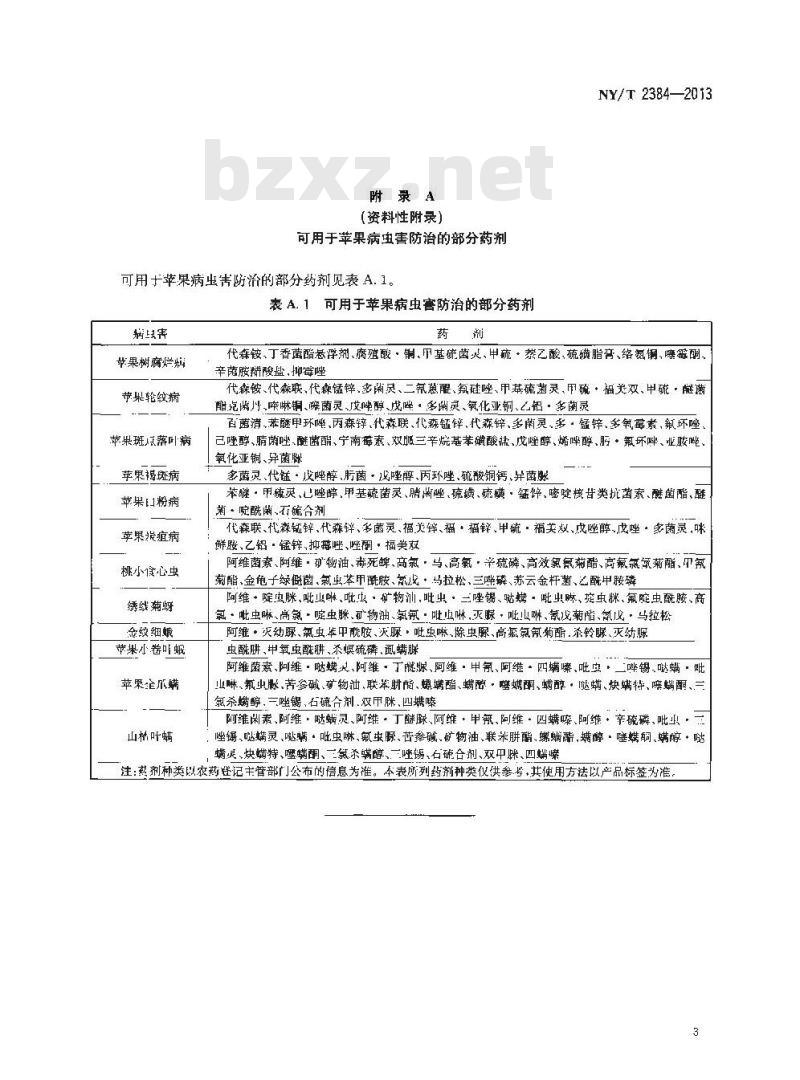 NY/T 2384-2013 苹果主要病虫害防治技术规程