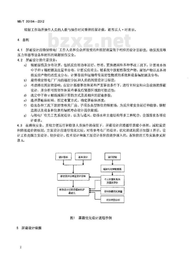 NB/T 20194-2012 压水堆核电厂辐射屏蔽设计准则