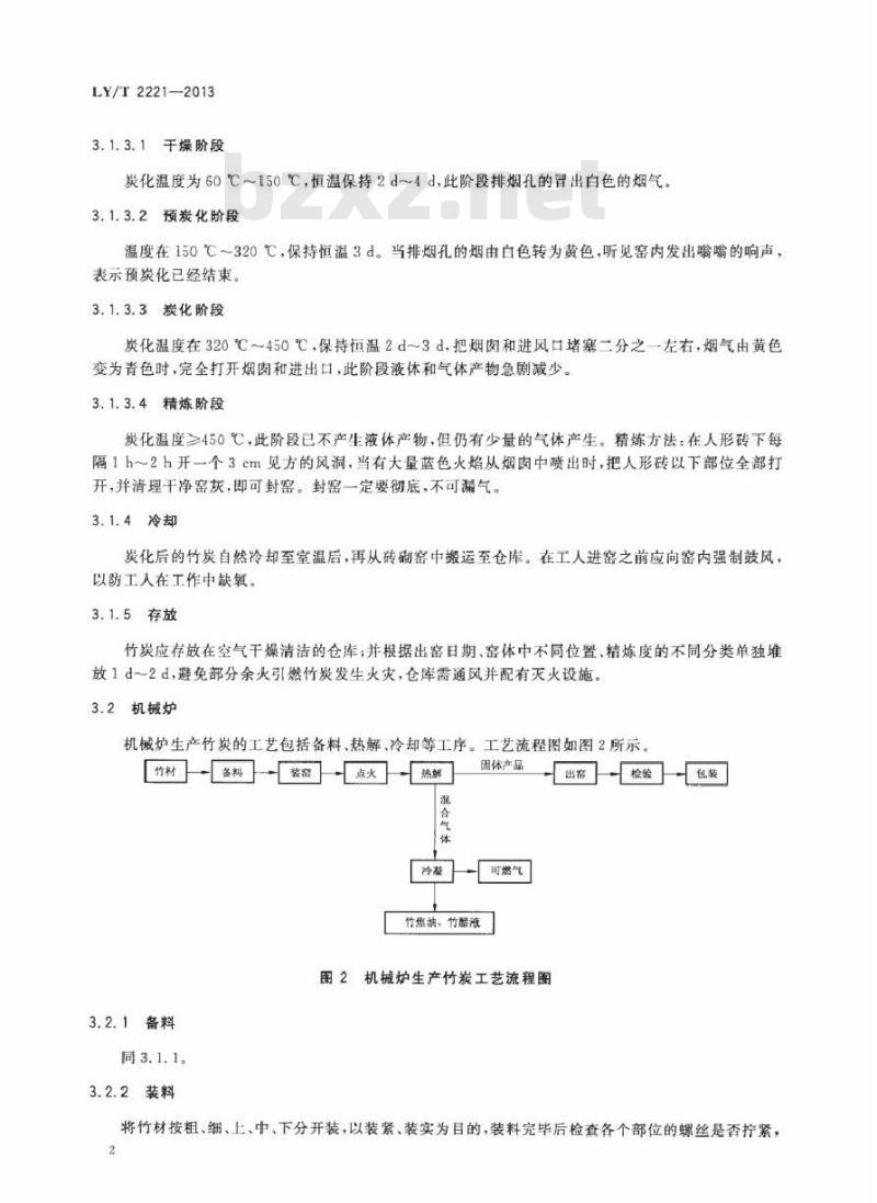 LY/T 2221-2013 竹炭生产技术规程