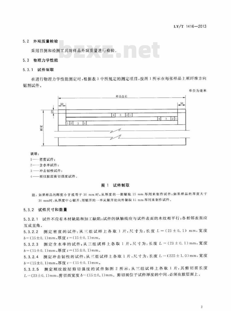LY/T 1416-2013 纺织用木质层压板