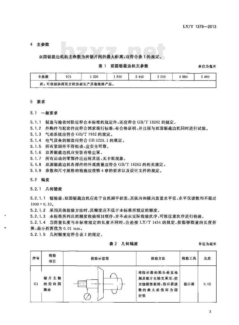 LY/T 1379-2013 双圆锯裁边机