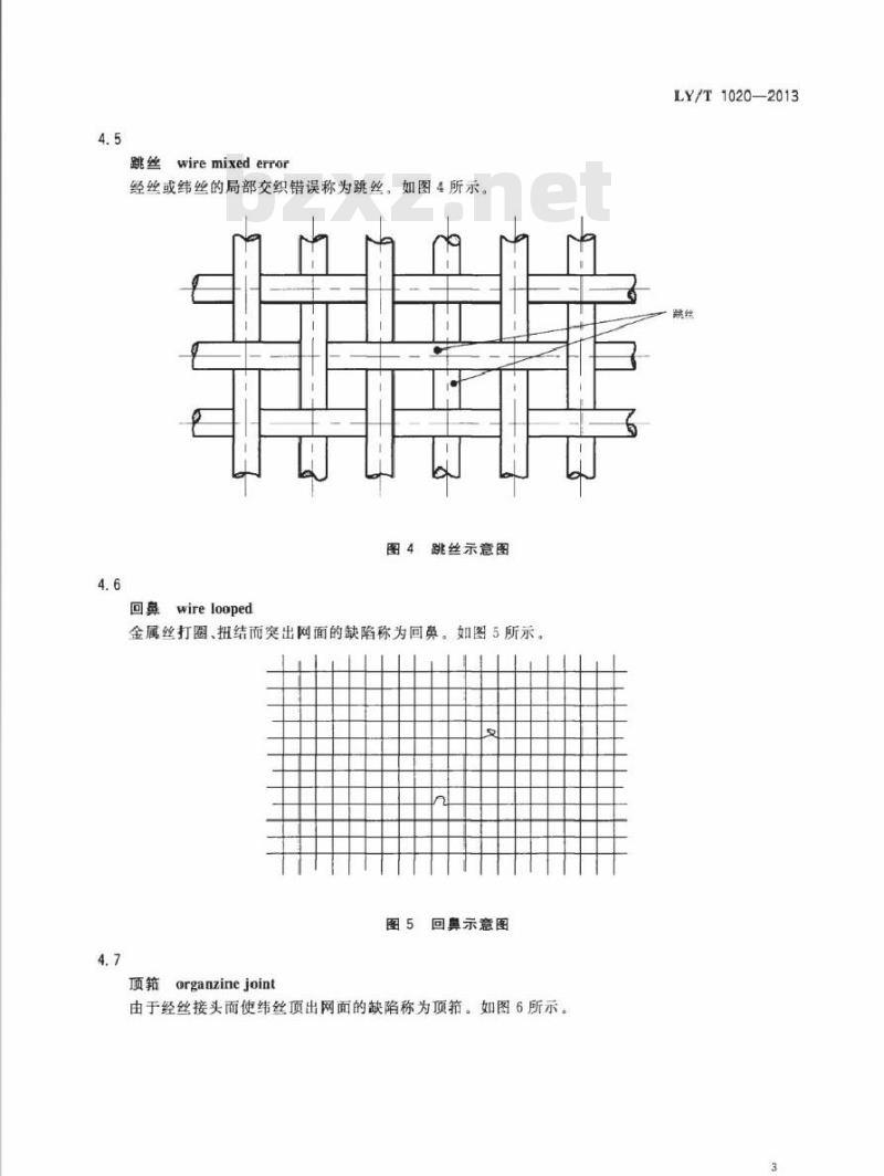LY/T 1020-2013 纤维板生产用镀锌钢丝垫网