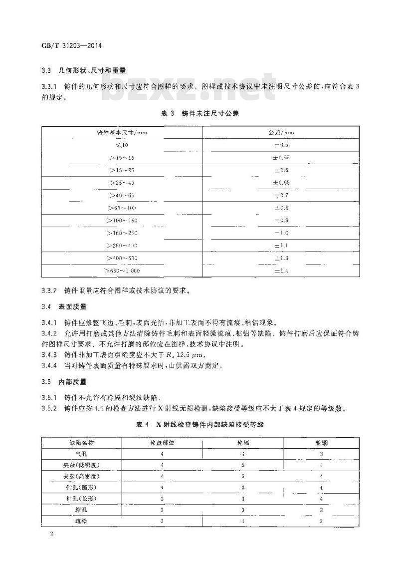 GB/T 31203-2014 乘用车铝合金车轮铸件