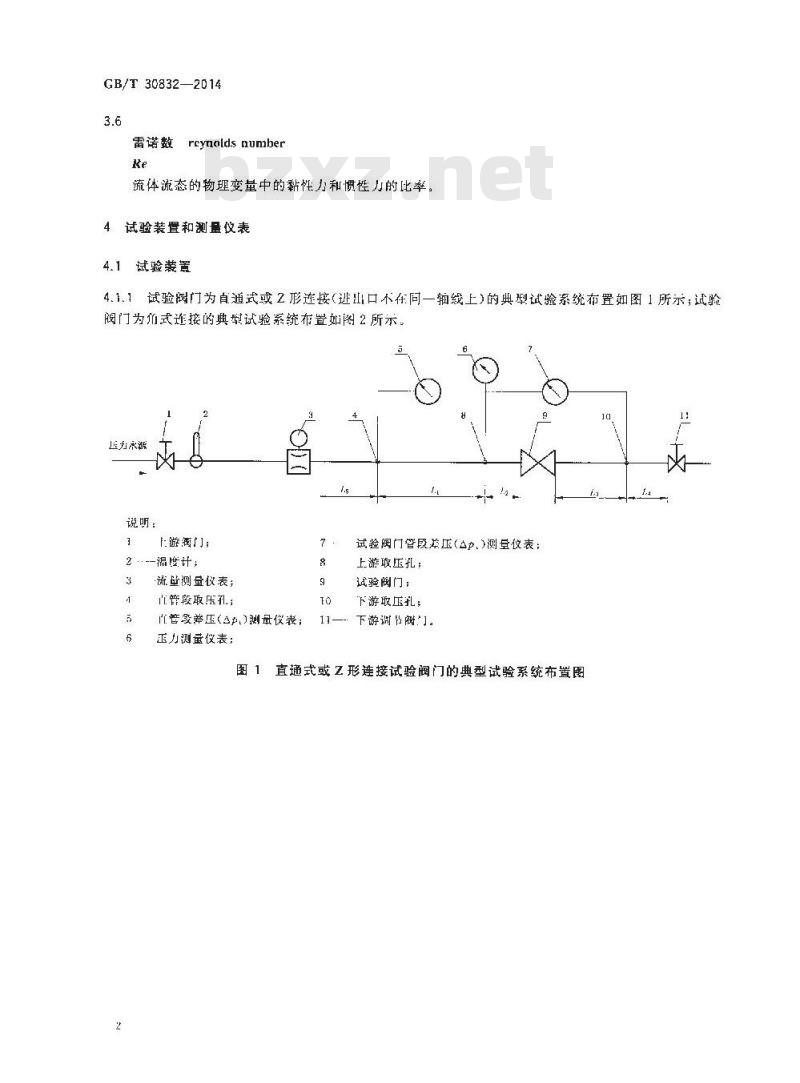 GB/T 30832-2014 阀门 流量系数和流阻系数试验方法