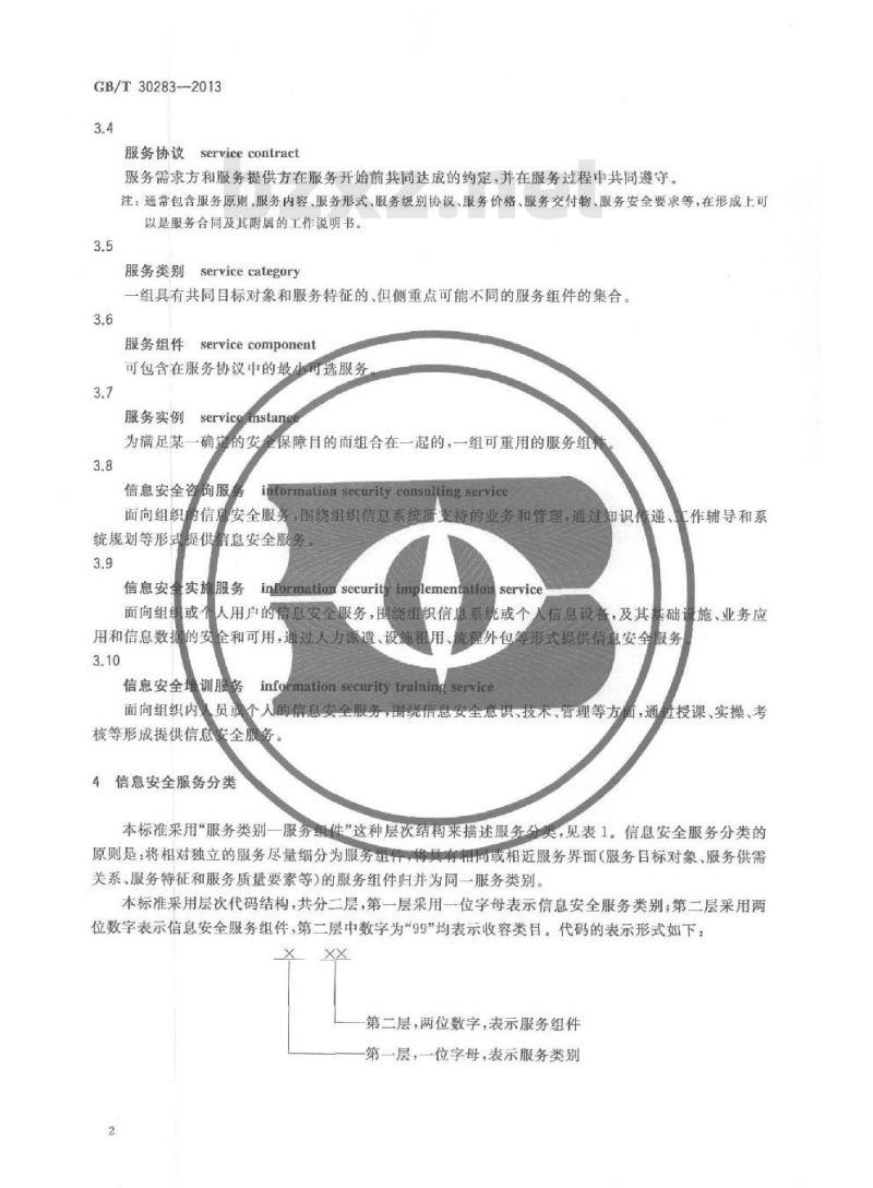 GB/T 30283-2013 信息安全技术 信息安全服务 分类