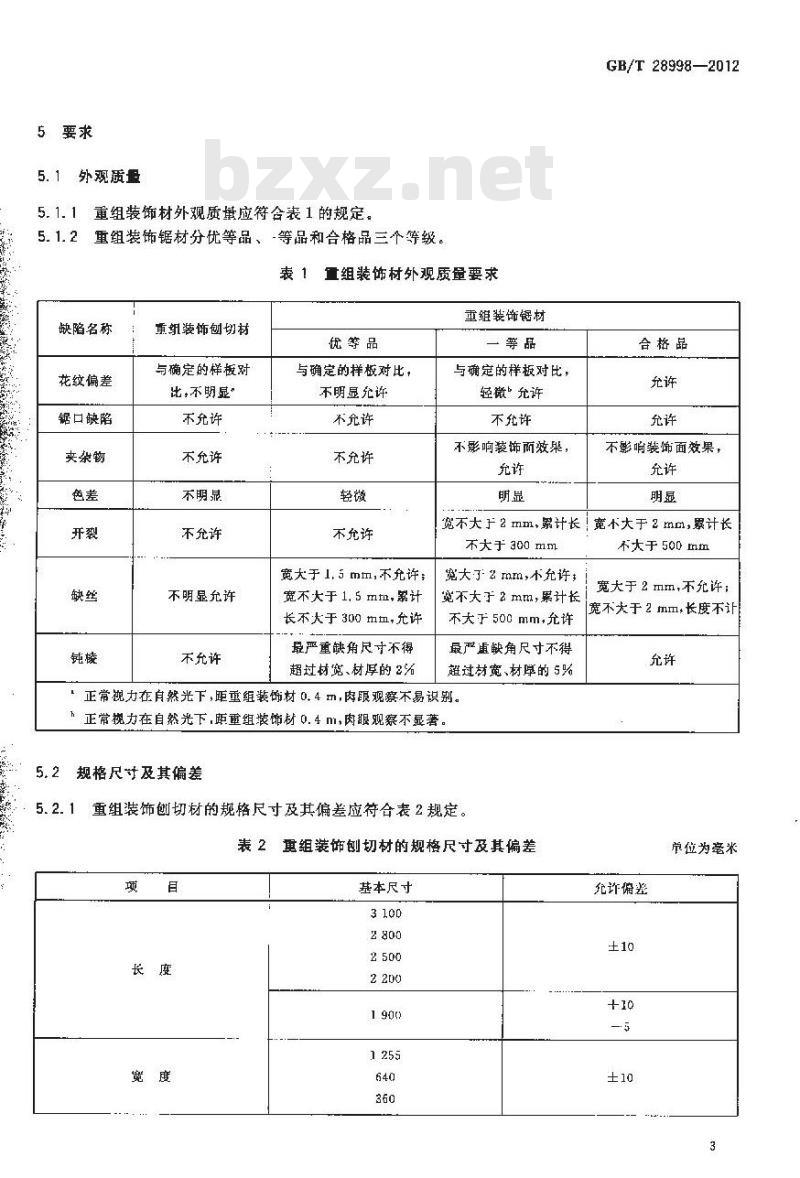 GBT 28998-2012 重组装饰材
