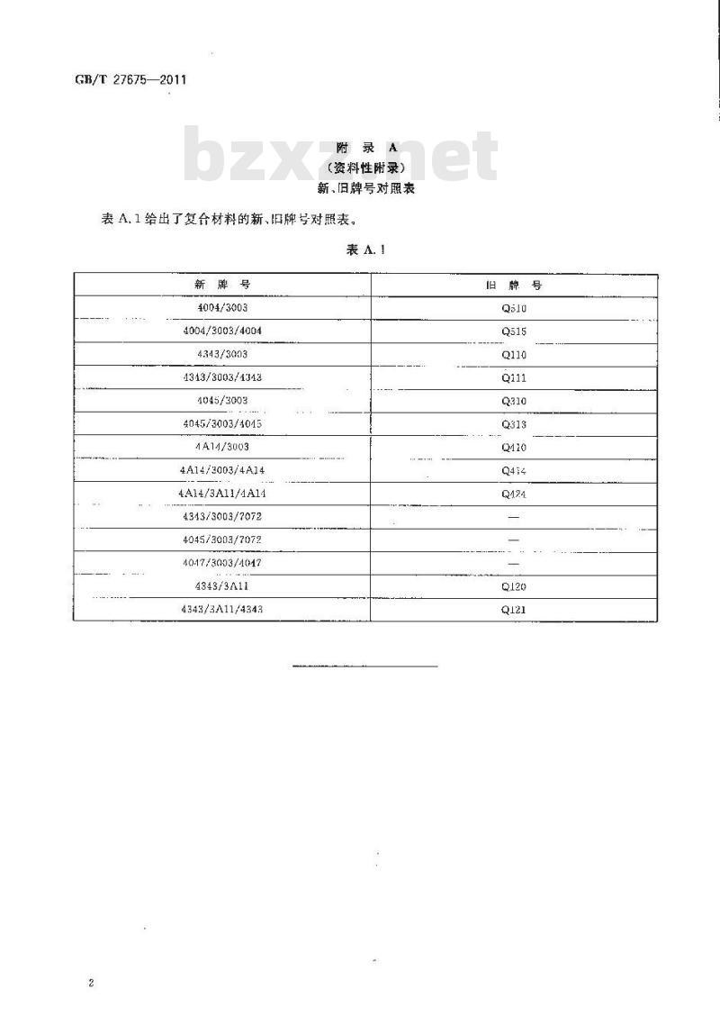 GB/T 27675-2011 铝及铝合金复合板带箔材牌号表示方法