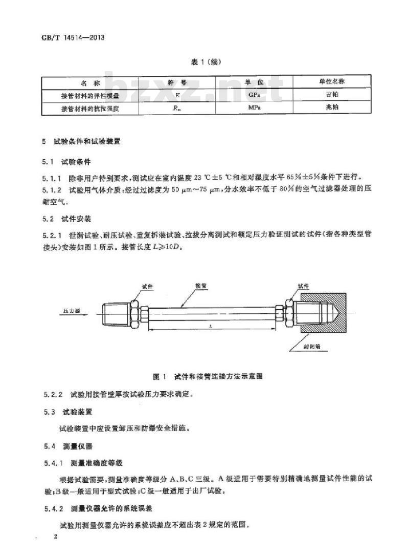 GB/T 14514-2013 气动管接头试验方法