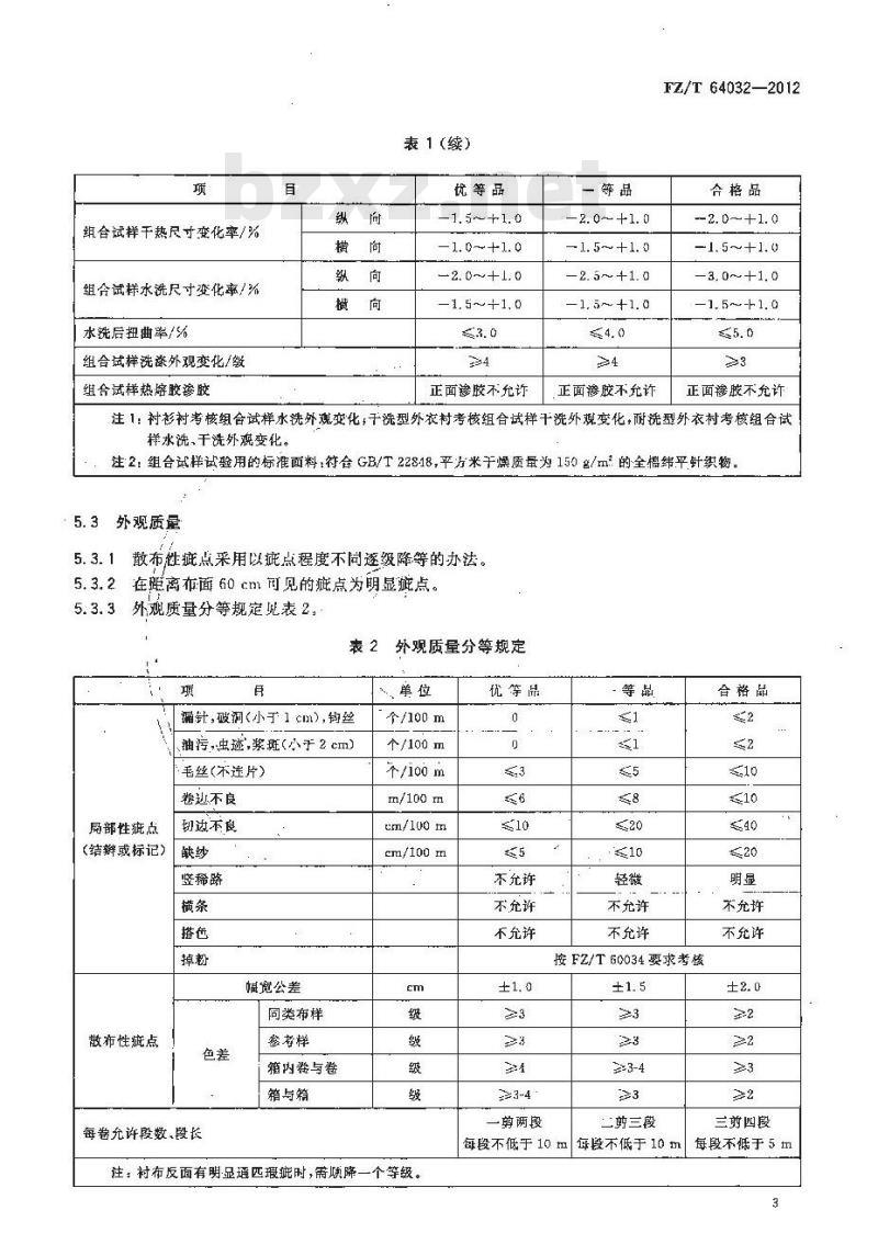 FZ/T 64032-2012 纬编针织粘合衬