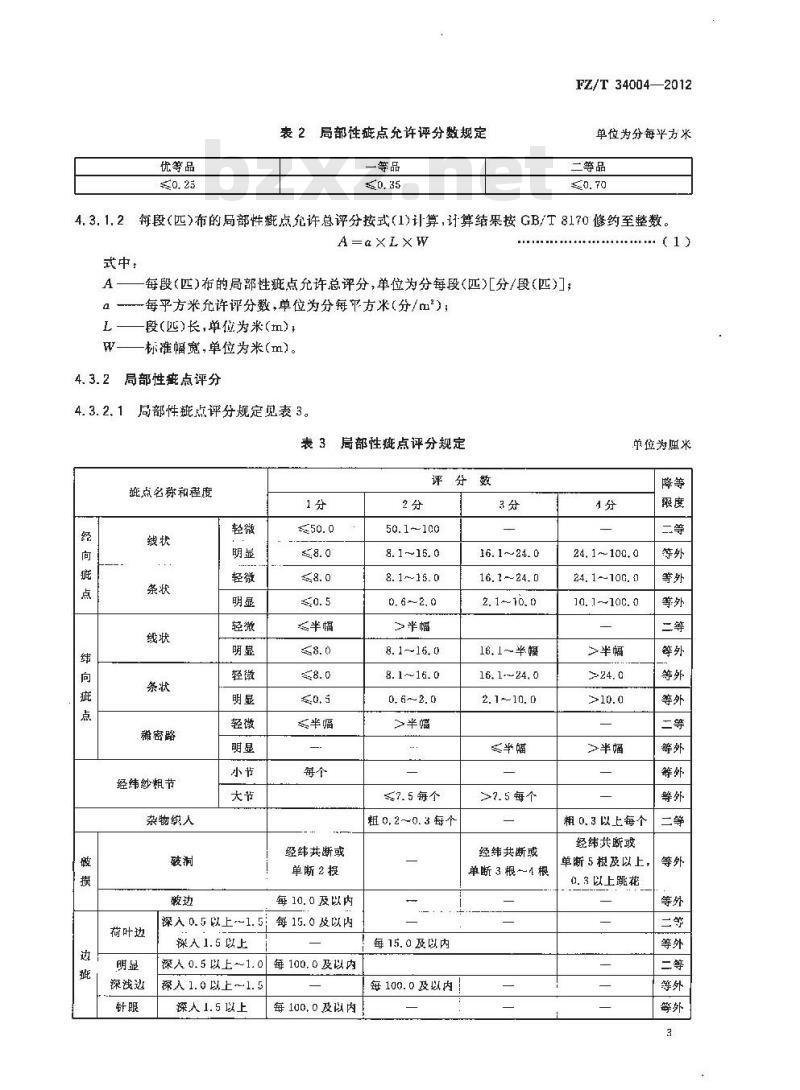 FZ/T 34004-2012 涤麻(苎麻)混纺印染布