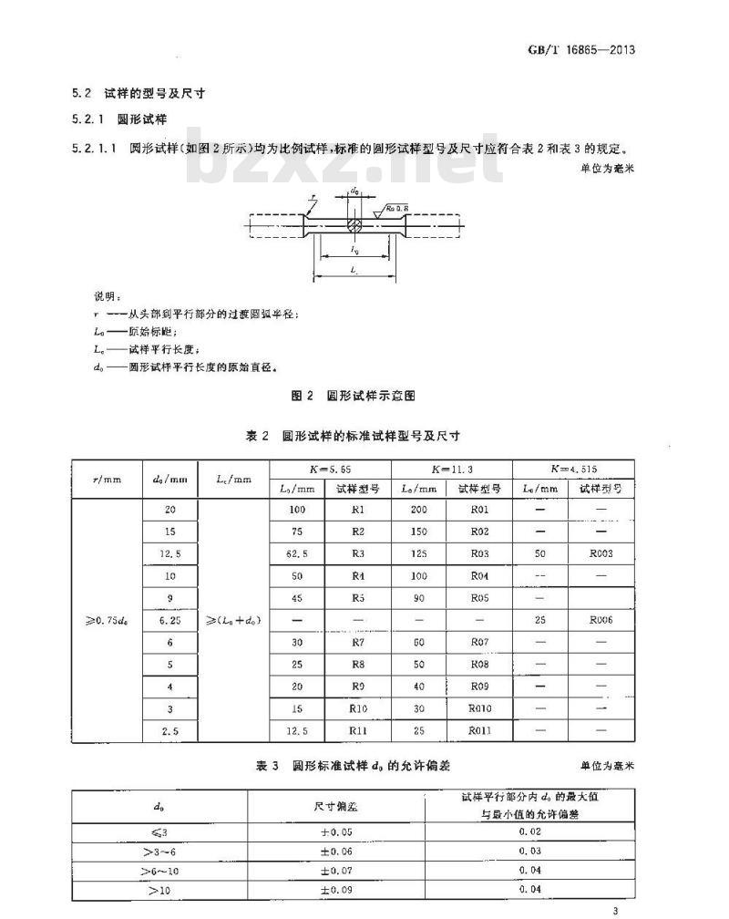 GB/T 16865-2013 变形铝、镁及其合金加工制品拉伸试验用试样及方法