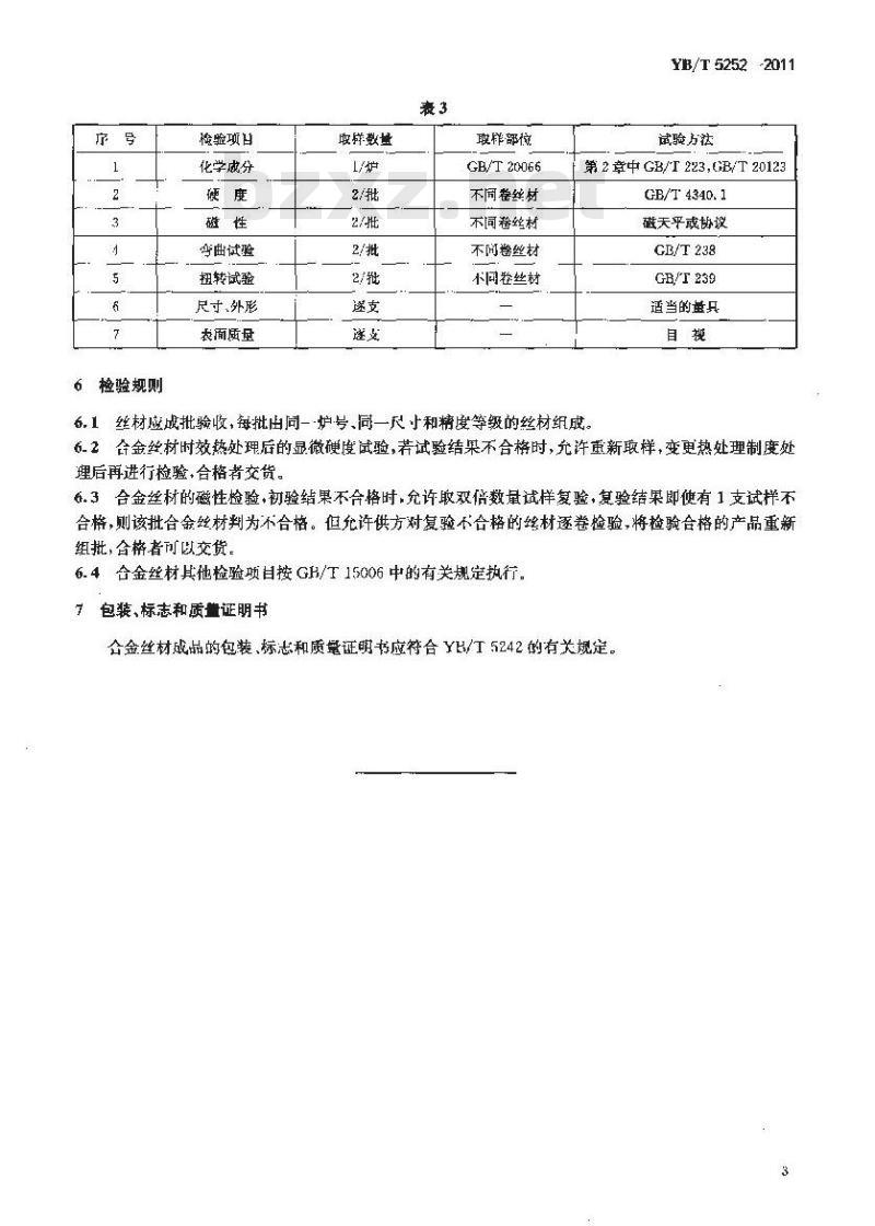 YB/T 5252-2011 轴尖用合金3J22丝材