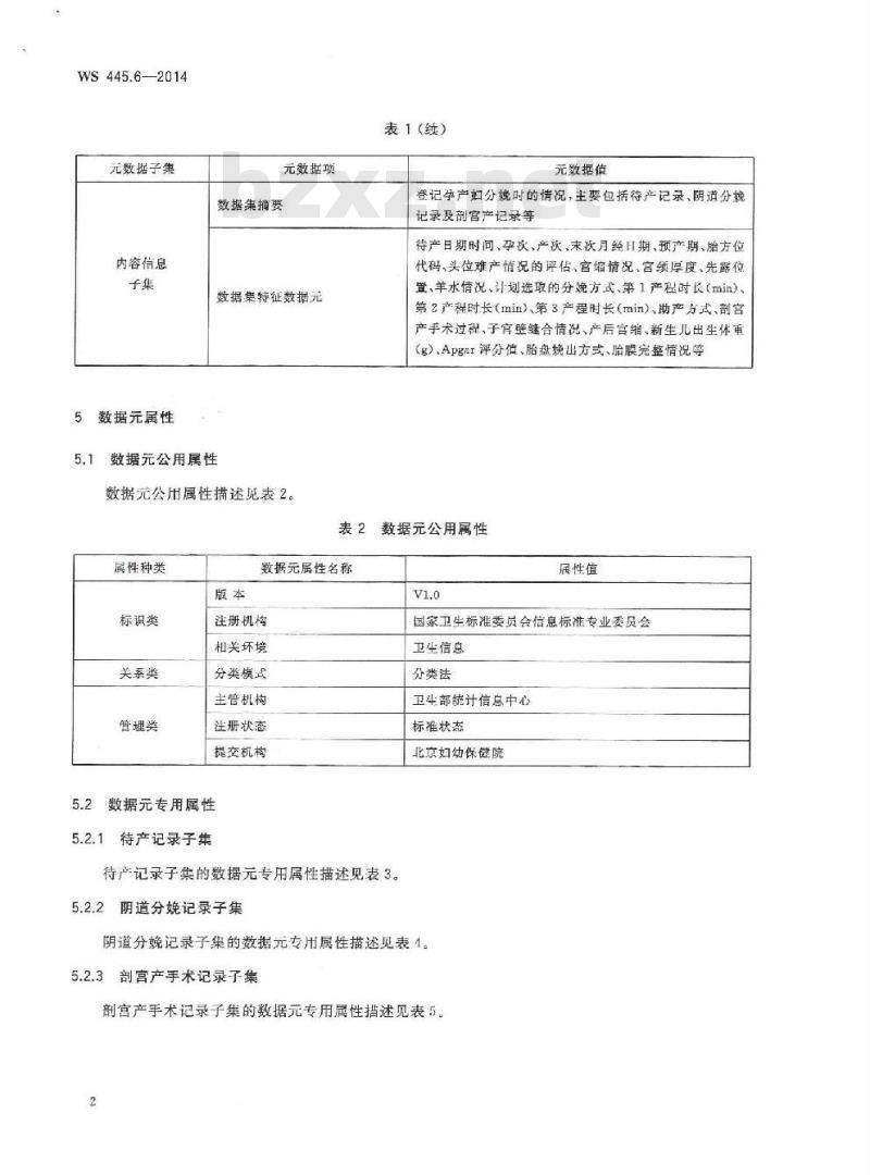 WS 445.6-2014 电子病历基本数据集 第6部分:助产记录