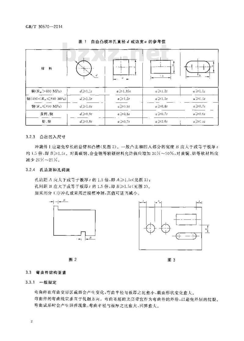 GB/T 30570-2014 金属冷冲压件 结构要素