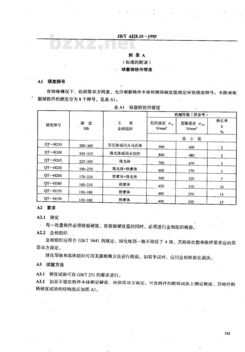 JB/T 4328.10-1999 电工专用设备 球墨铸铁件通用技术条件