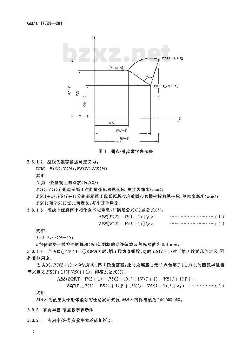 GB/T 17725-2011 造船 船体型线 船体几何元素的数字表示