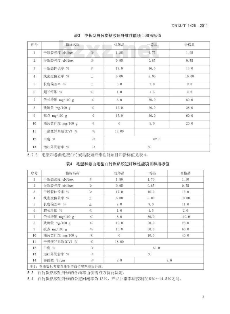 DB13/T 1426-2011 白竹炭粘胶短纤维