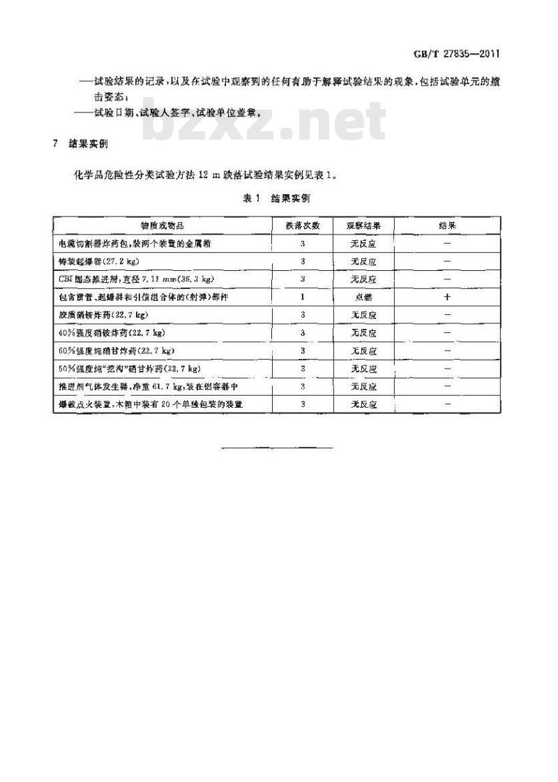 GB/T 27835-2011 化学品危险性分类试验方法 12m跌落试验