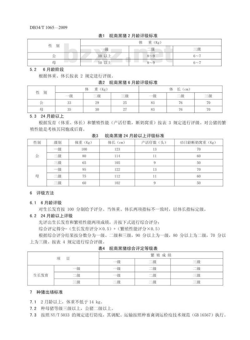 DB34/T 1065-2009 皖南黑猪