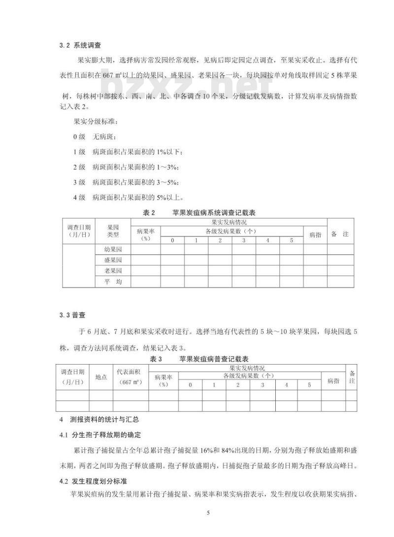 DB34/T 573-2005 苹果炭疽病测报调查规范