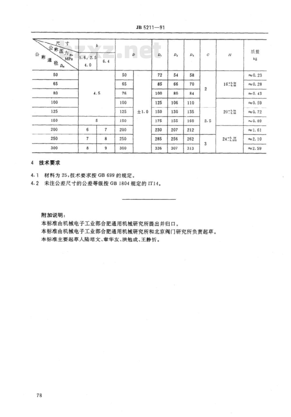 JB/T 5211-1991 闸阀阀座
