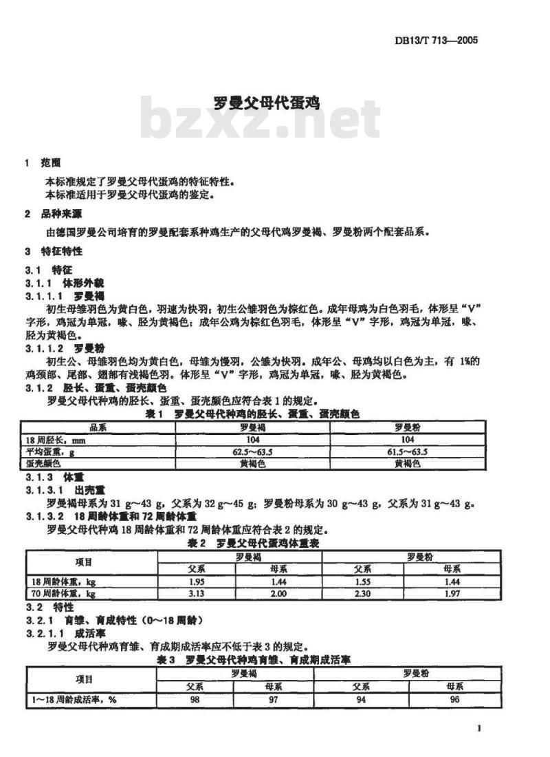 DB13/T 702-2005 柴鸡饲养管理规程