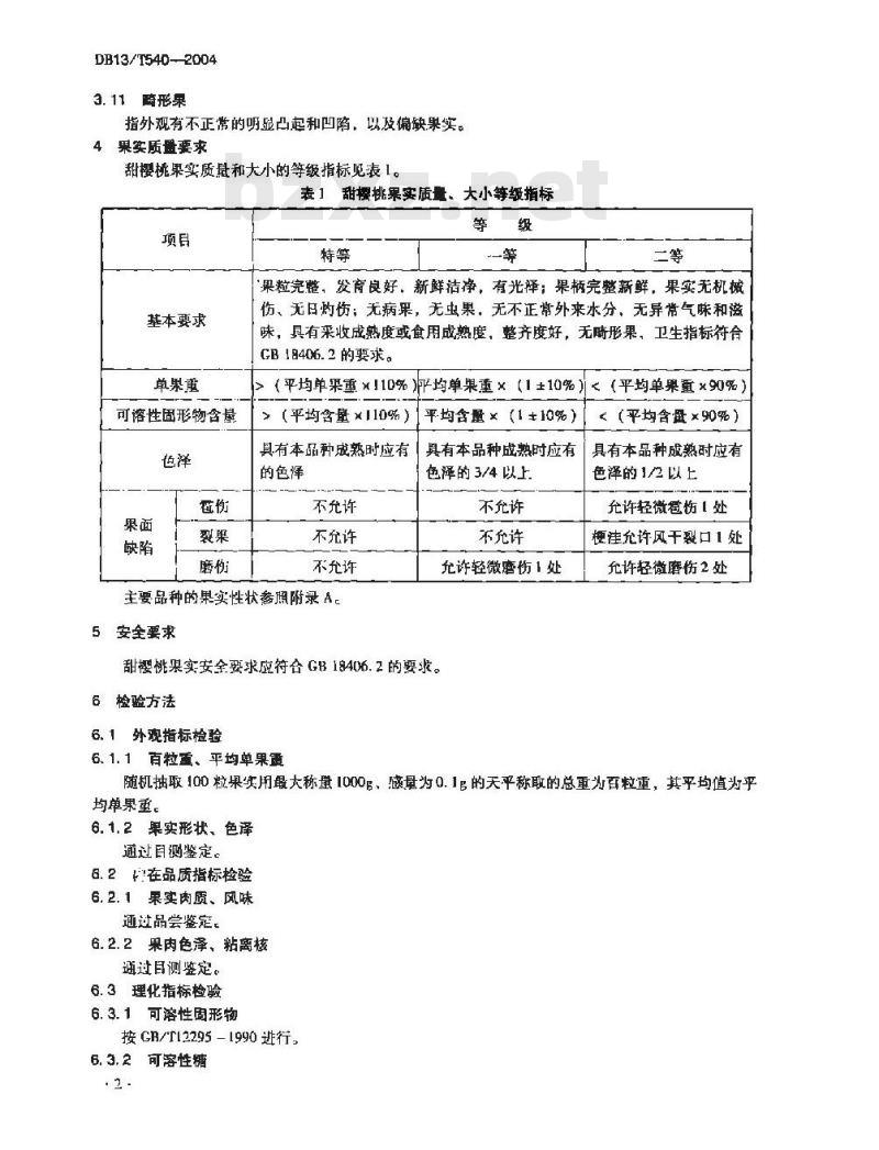 DB13/T 538-2004 优质海棠果生产技术规程