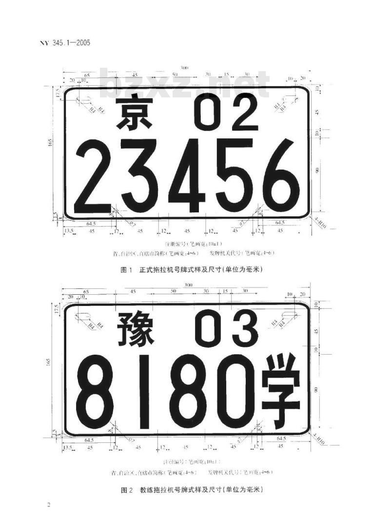 NY 3451-2005 拖拉机号牌