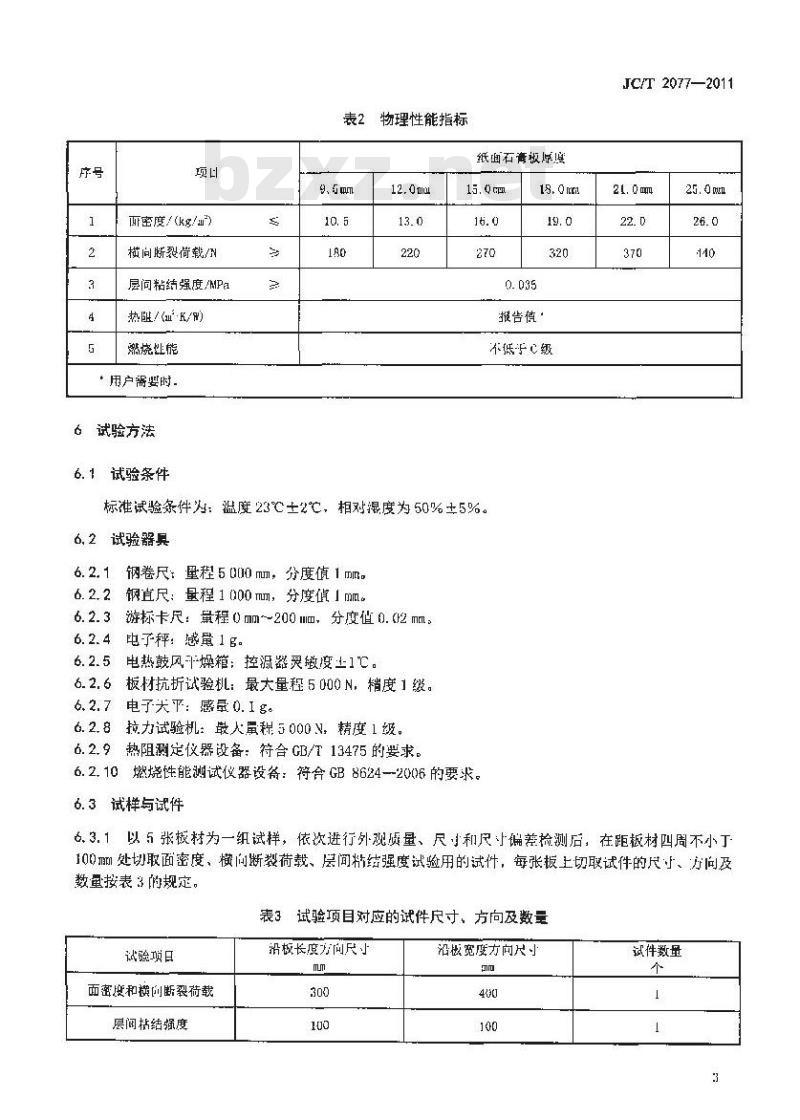 JC/T 2077-2011 复合保温石膏板