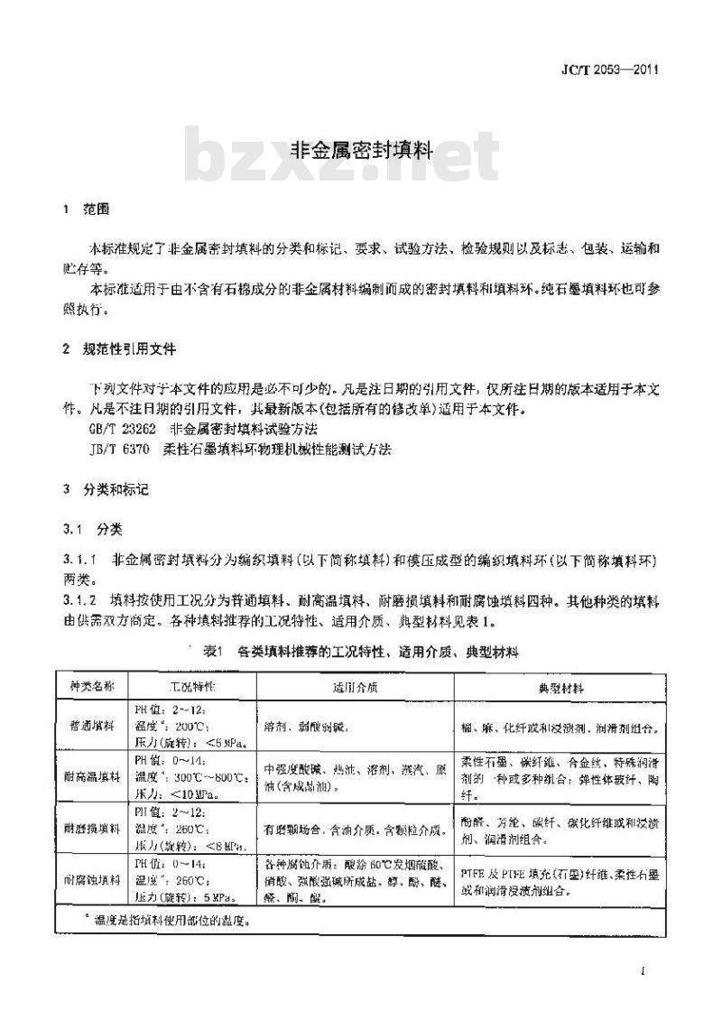 JC/T 2052-2011 辊压法无石棉纤维垫片材料