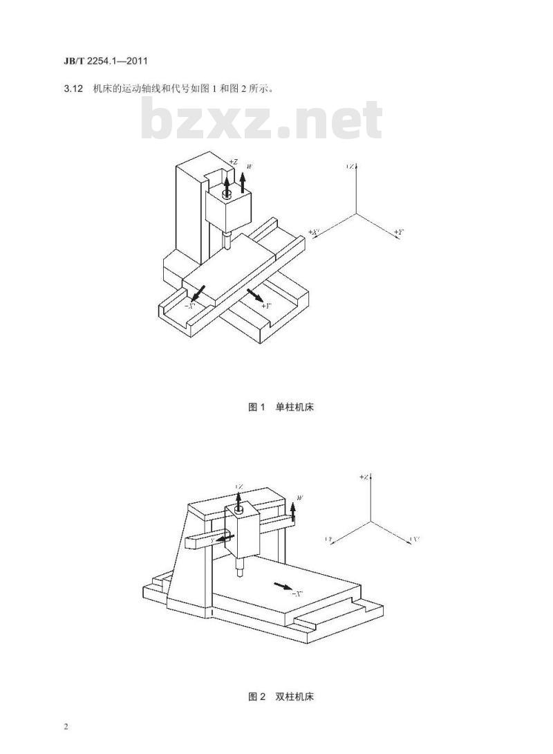 JB/T 2254.1-2011 坐标镗床 第1部分:精度检验